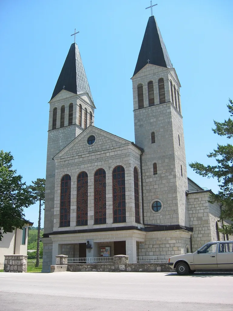 Roman Catholic St. John the Baptist church in Podhum, Bosnia and Herzegovina