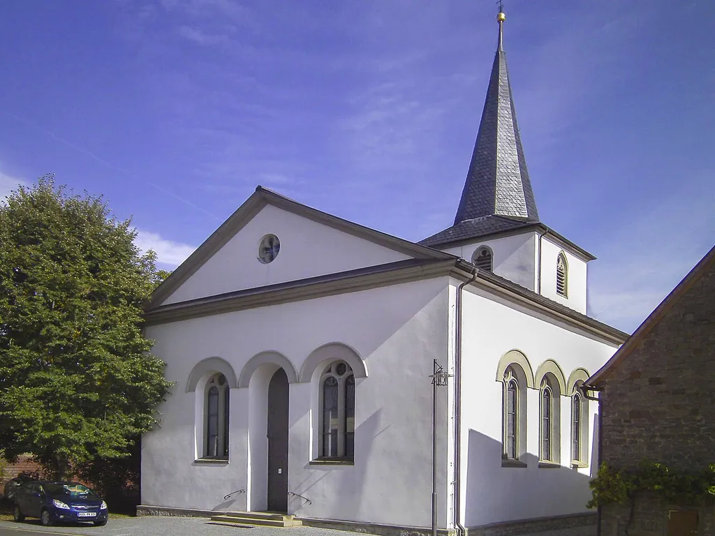 Pilgrimage church "Mary Victory" of Gresshausen. On the right part of the former school barn.