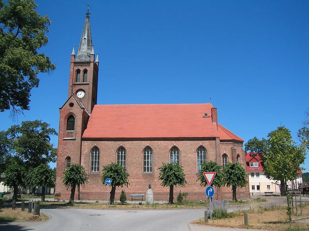 Southern view of Marienwerder (Brandenburg) church, Barnim district, Brandenburg state, Germany