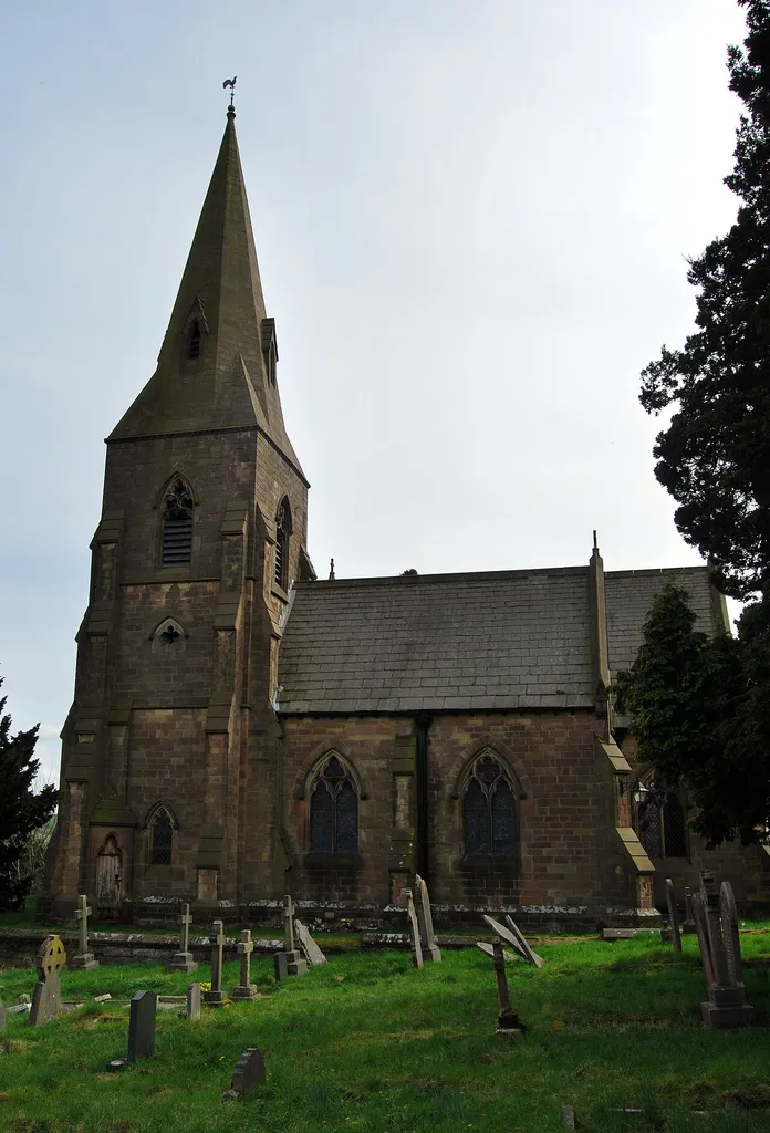 St James' parish church, Idridgehay, Derbyshire, seen from the northwest