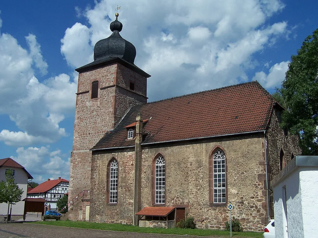 Die Evangelische Kirche in Dorndorf - Ansicht von Südosten.