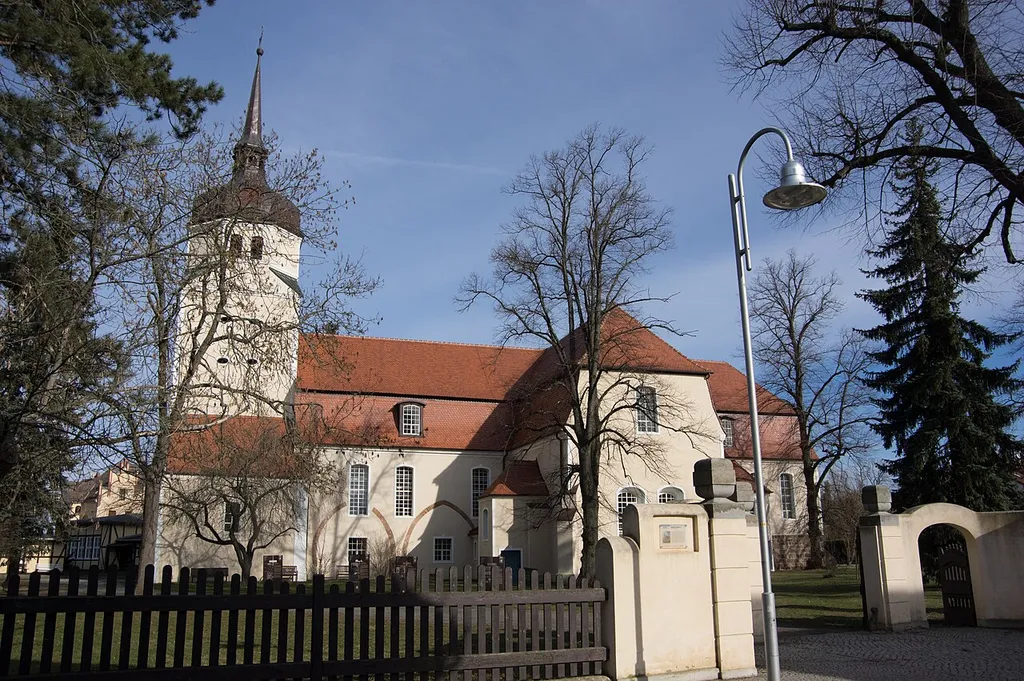 Dahme/Mark in Brandenburg. Die Kirche wurde 1670 nach einem Brand wieder aufgebaut. Sie steht unter Denkmalschutz.