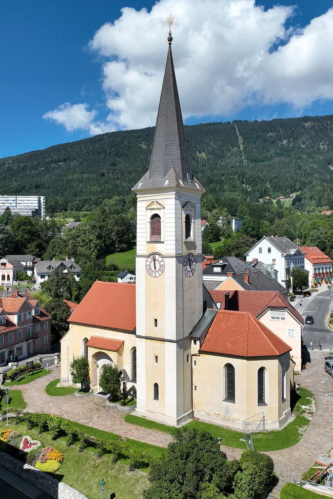 Southeast view of the parish church of St. Radegund bei Graz.