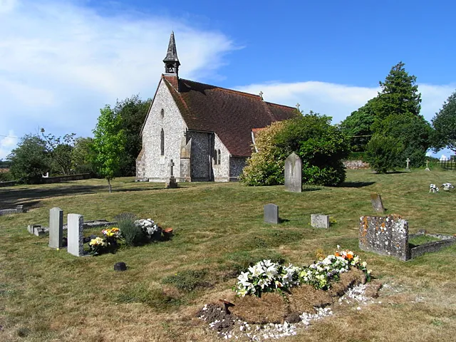 All Saints' parish church, Bradley, Hampshire, seen from the southwest