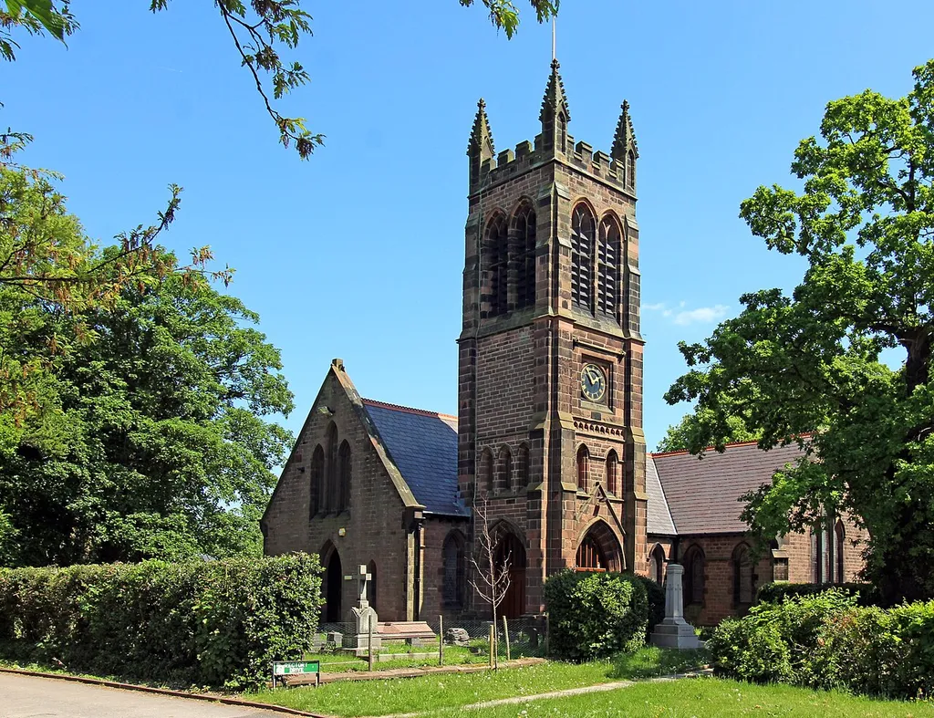 Grade II listed church, 1839, in Halewood, Knowsley, Merseyside. A slightly different angle