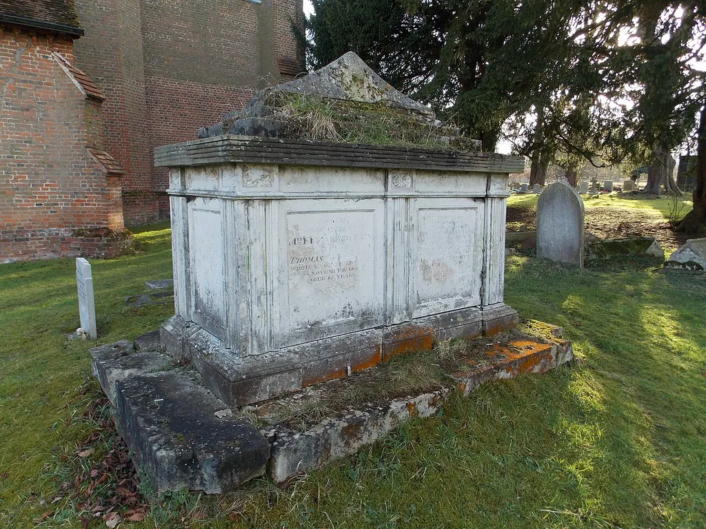 All Saints Theydon Garnon, Essex, England, table tomb at the north
