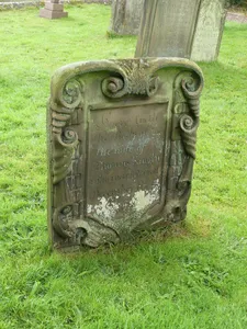 Knight Memorial approximately 10 metres to south west of west tower of Church of Saint Bartholomew