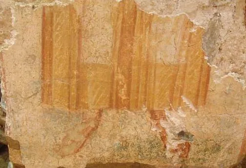 Old fresco in the Church of St. Athanasius-Old monastery in Lešok, Macedonia