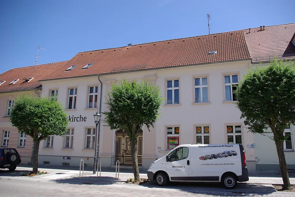Neuruppin in Brandenburg. The house August-Bebel-Straße 51 is a listed building.