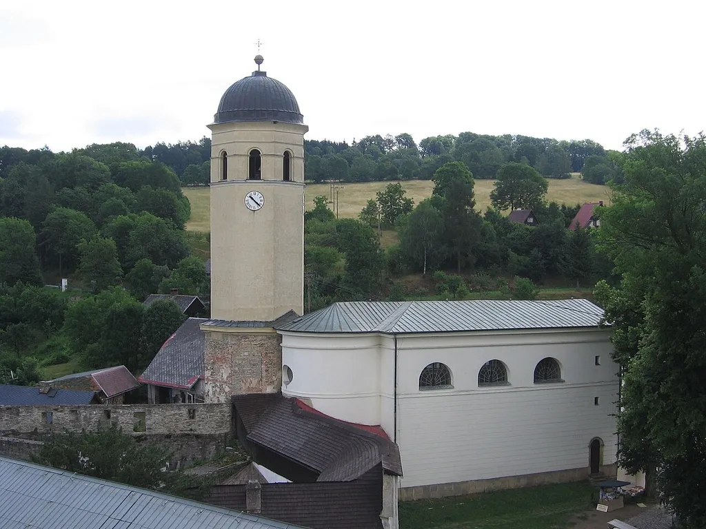 St. Augustin Church by Castle Sovinec in Moravian-Silesian Region (Czech Republic)