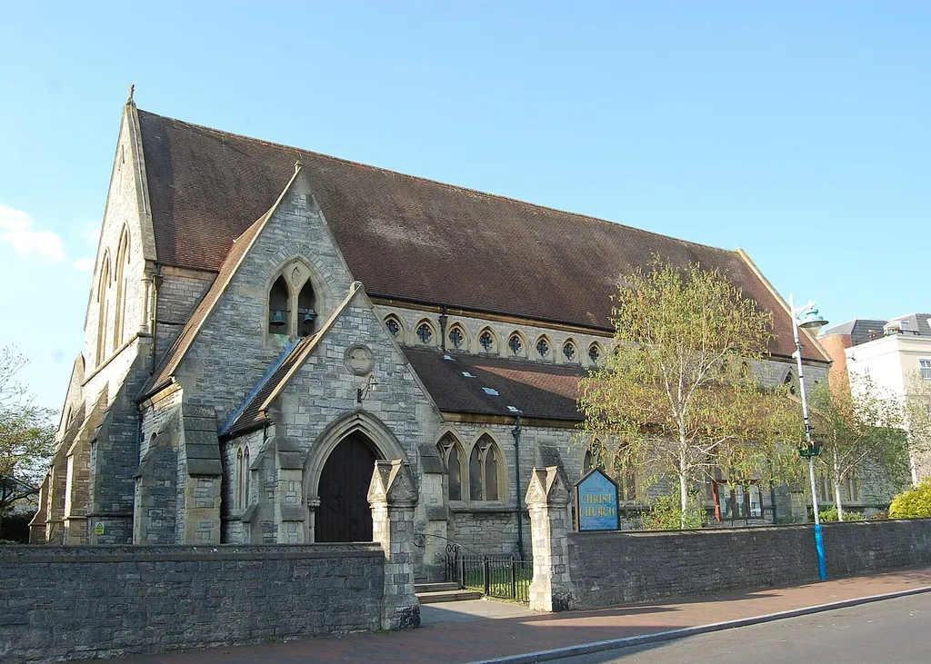 Christ Church, Stoke Road, Gosport, Borough of Gosport, Hampshire. An Anglican church built in 1864–65 to the design of Henry Woodyer.
