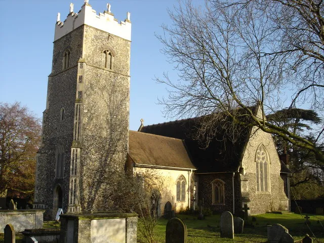 The church of St Peter in Claydon, Suffolk, England. A Grade I listed church.