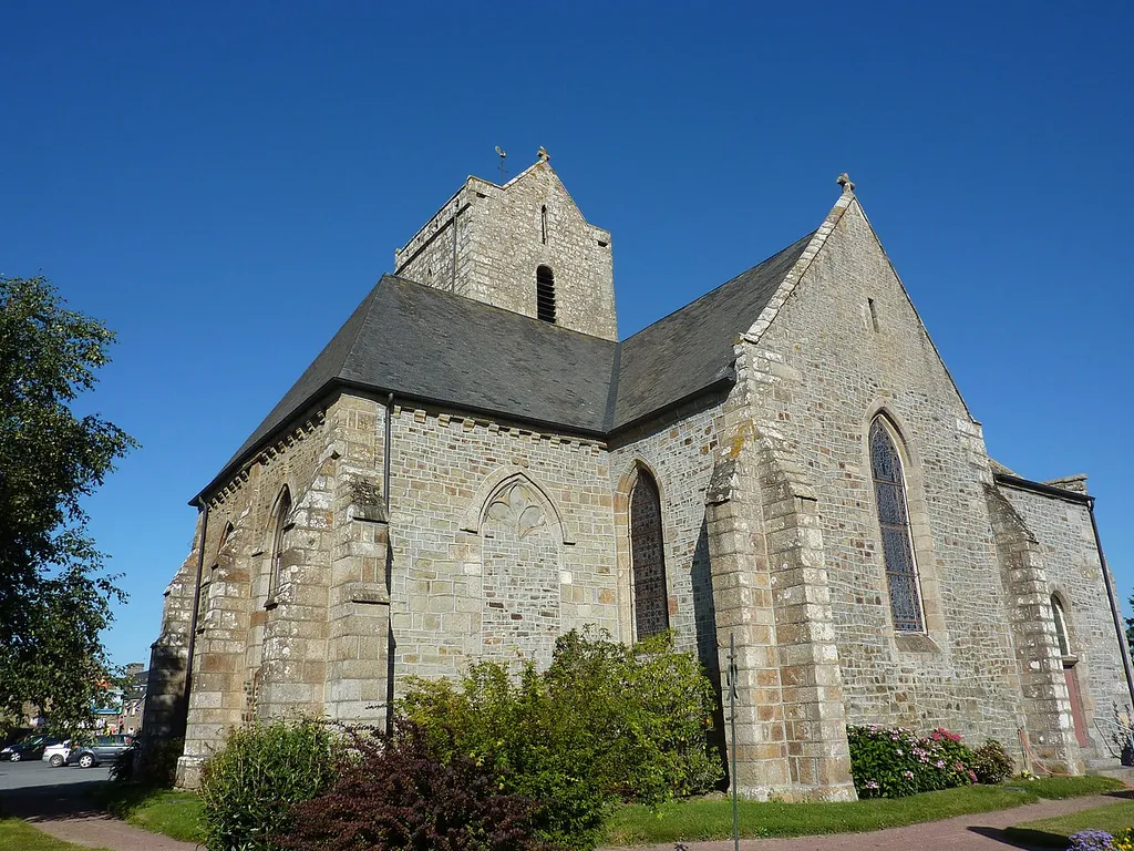 Église de Saint-Quentin-sur-le-Homme, Manche, France.