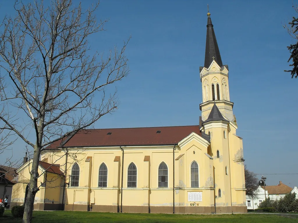 The Roman Catholic church of Maroslele, Hungary built in 1901 in neogothic style.