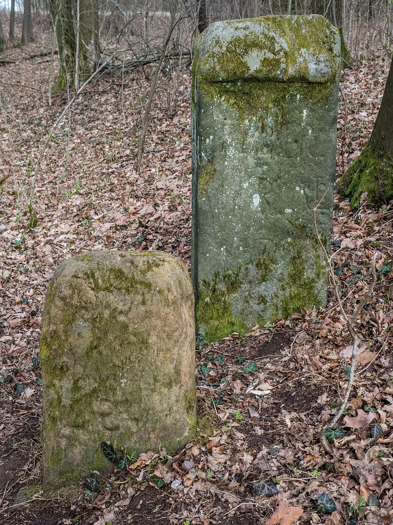 Hunting boundary stones of the Abbey of Langheim near the Staffelberg. 1741