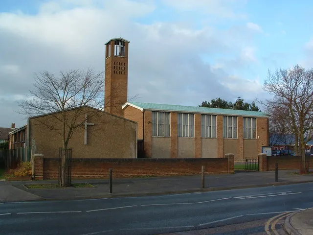 St Francis' parish church, Hawthorn Drive, Chantry, Ipswich Suffolk, seen from the southeast