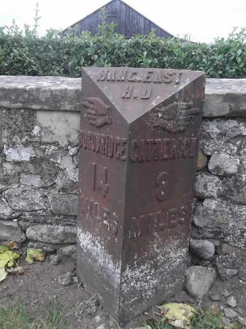 Milestone, Londonderry at S end of cut off old A1