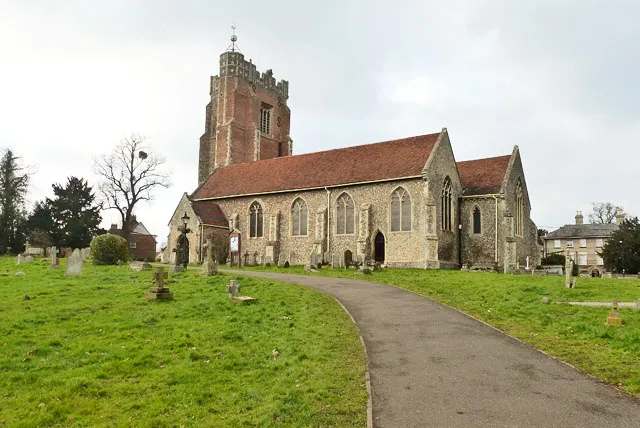 St Andrew's parish church, Earls Colne, Essex, seen from the southeast