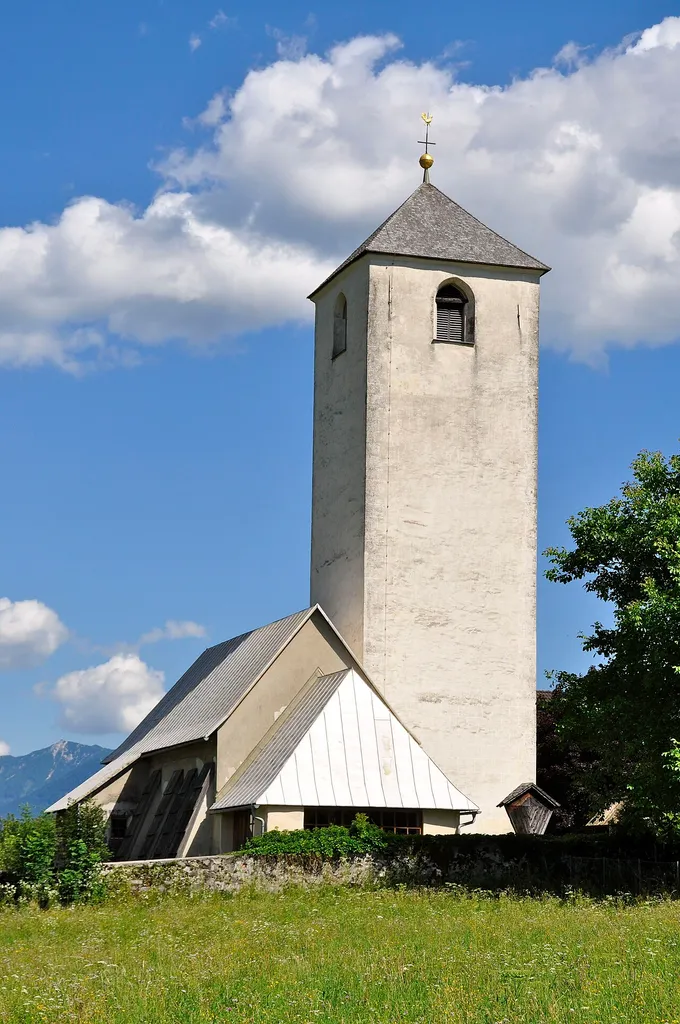 Subsidiary church Saint Cyriacus with cemetery, municipality Hohenthurn, district Villach Land, Carinthia, Austria, EU