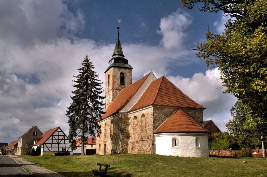Church in village Schöna-Kolpin
