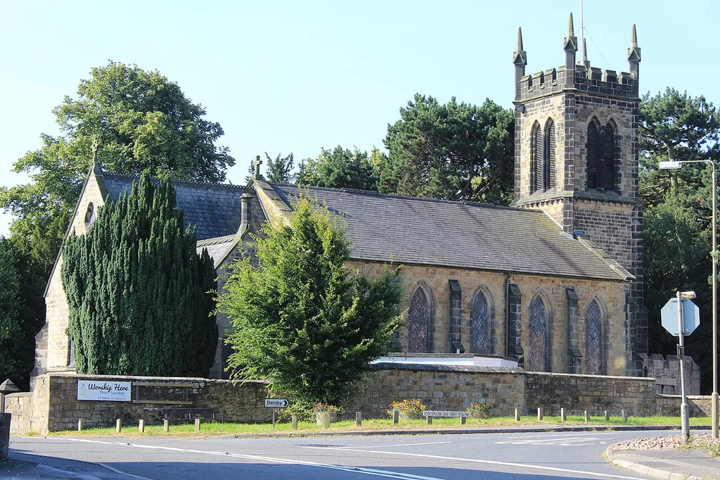 Church of St James at Cross Hill, between Loscoe and Codnor, Derbyshire, England. August 2016.