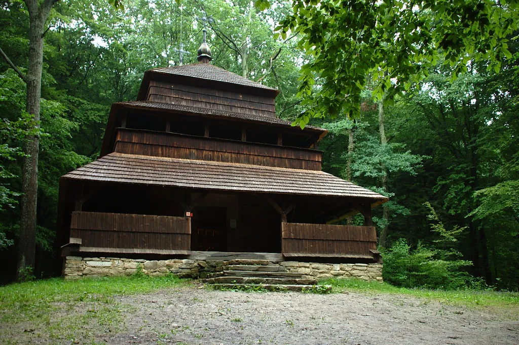Greek Catholic church from Grąziowa in Sanok Skansen, Podkarpackie voivodeship, Poland