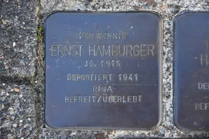 Stolperstein dedicated to Ernst Hamburger