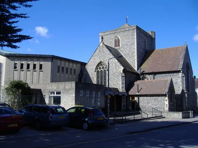 Holy Rood Roman Catholic church, Swindon, Wiltshire, seen from Durham Street