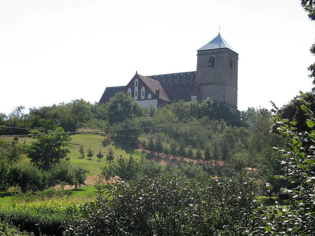 The church hill in the village of Solniki, Poland