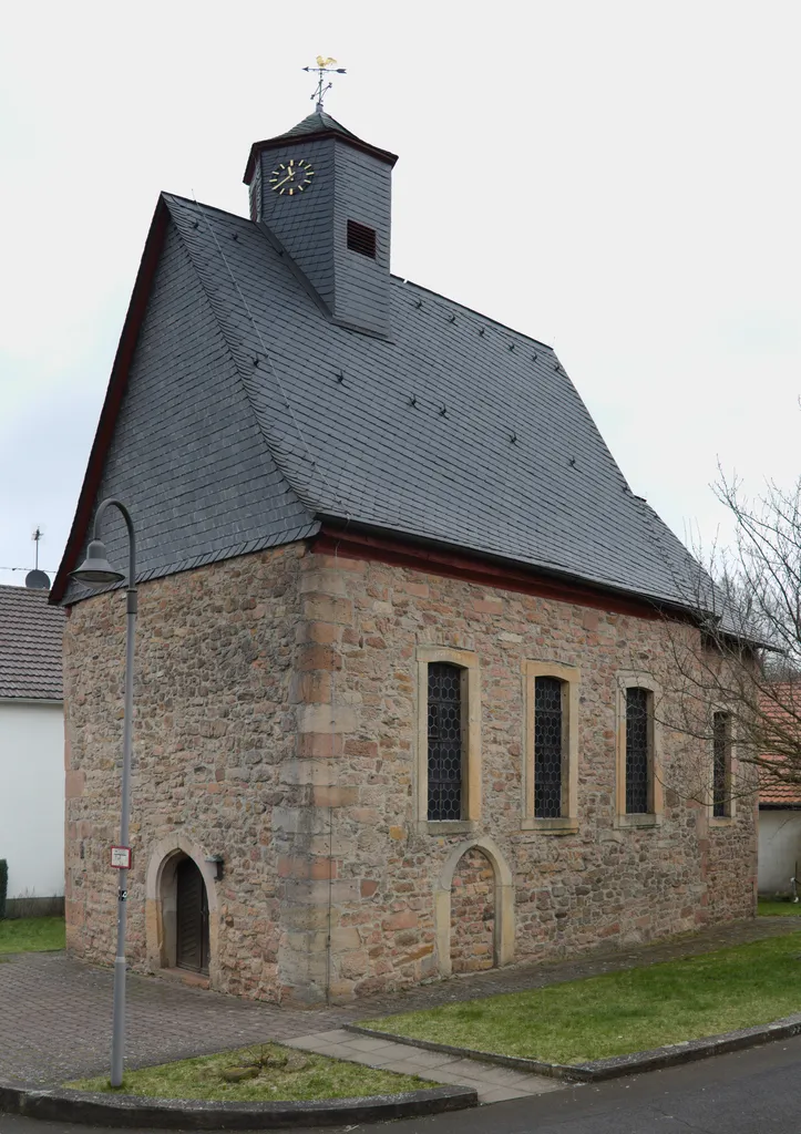Protestant Church in Udenhausen, Grebenau, Vogelsberg, Hesse, Germany.