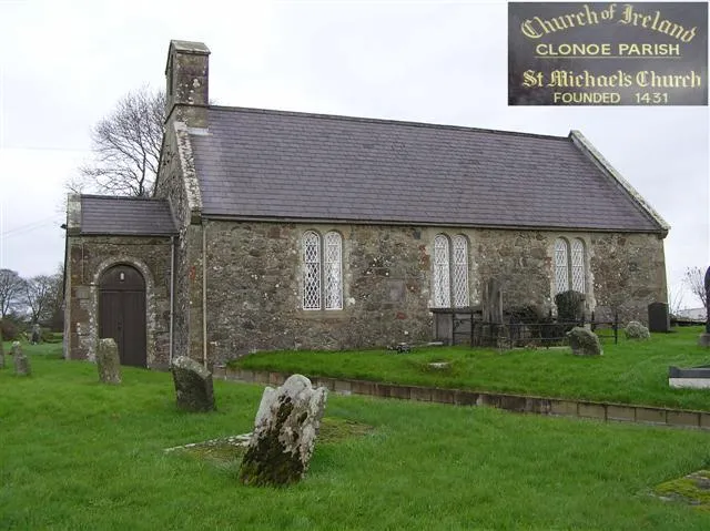 St Michael's Church of Ireland Founded in 1431, it is in the Parish of Clonoe