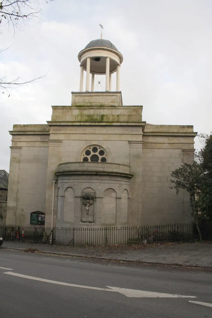 Photograph of the west end of St John's Church, Truro