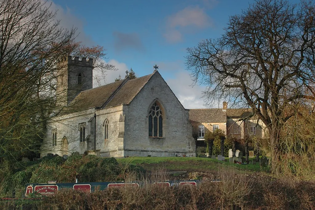 Church of England parish church of the Holy Cross, Shipton-on-Cherwell, Oxfordshire, England: view from the southeast.
