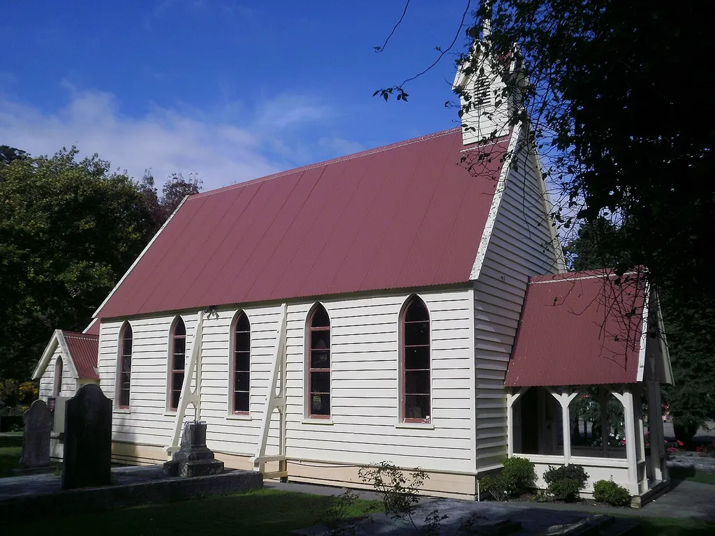 Christ Church, Taita, Lower Hutt, New Zealand. Built 1853, its the oldest survivng church in the Wellington Region.