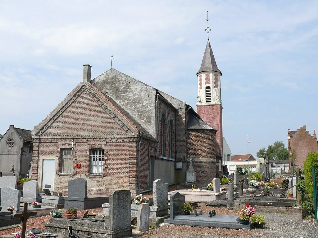 Saint-Peter-Saint-Paul's church of Aubencheul (Nord, France).