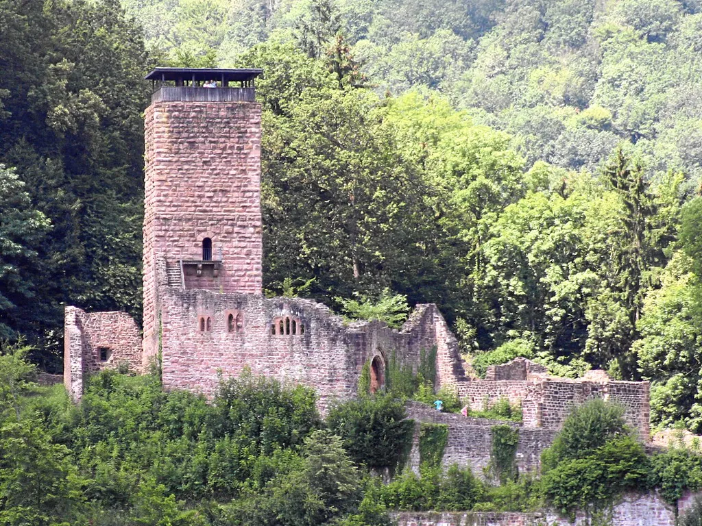 Neckarsteinach, Germany. Hinterburg, castel with origin in 1100.
