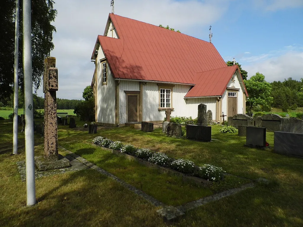 Military cemetary at church in Velkua, Finland