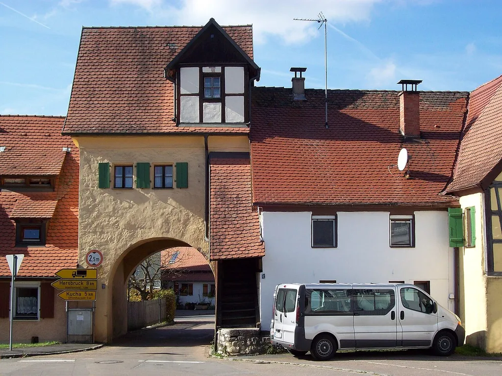 Das Osttor der Engelthaler Klostermauer