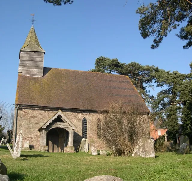 St Cosmas and St Damian, Stretford, near to Stretford, Herefordshire, Great Britain. The charming exterior belies the fantastic woodwork within. A real gem, in my view. Redundant, but well cared for.