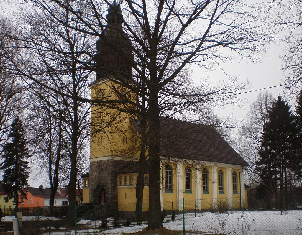 Mokřiny (Aš), Czech Republic, evangelic church.
