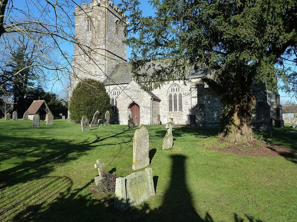 Parish church of St Mary the Virgin, Upottery, Devon, seen from the south