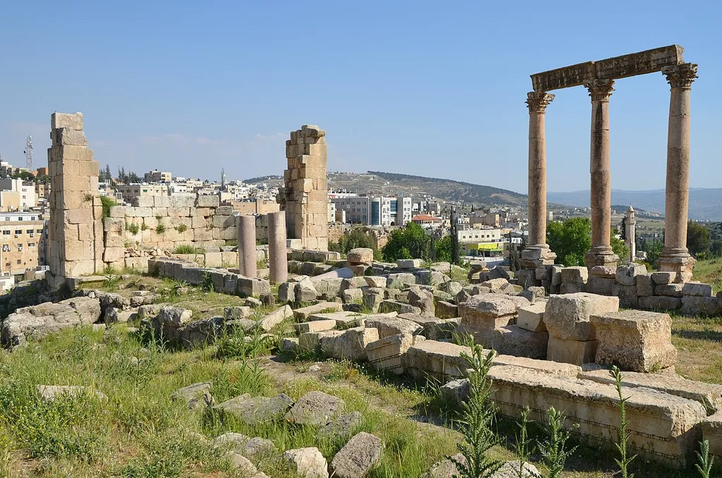 The Propylaeum Church, built in the 6th century AD to the east of the Cardo near the propylaea of the Temple of Artemis, Gerasa, Jordan
