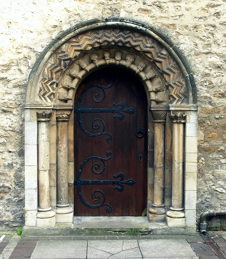 12th-century Norman west doorway of St Ebbe's parish church, Oxford