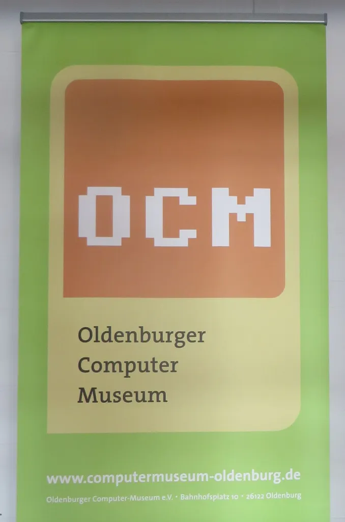 Sign at the entrance of the Oldenburger Computer Museum in Oldenburg, Germany.