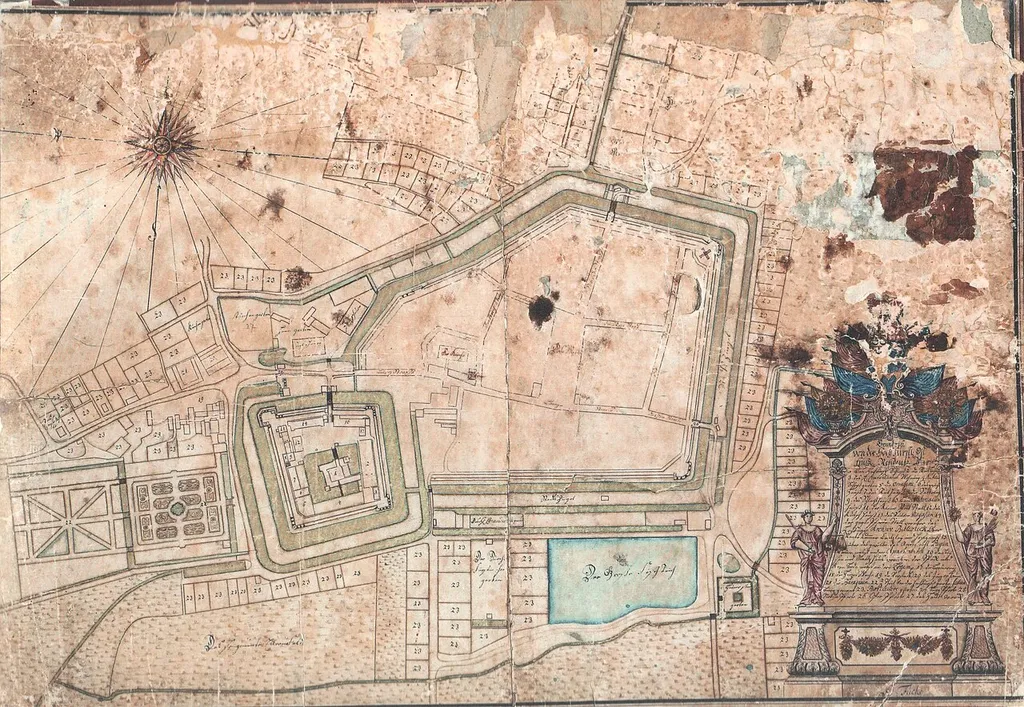 A. Fuchs: Grundriss von der Hochfürstlichen Residentz Aurich (Staatsarchiv Aurich, Rep 244. B 2774