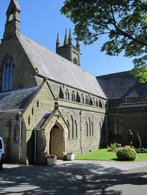 Roman Catholic church of St Mary, Market Street, Chorley, Lancashire, seen from the southwest
