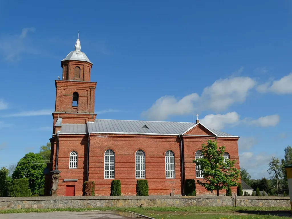 Catholic church in Žemaitkiemis, Ukmergė District, Lithuania