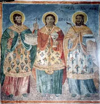 Saint George Church in Sapareva Banya Saints Cosmas, Damian and Pantaleimon