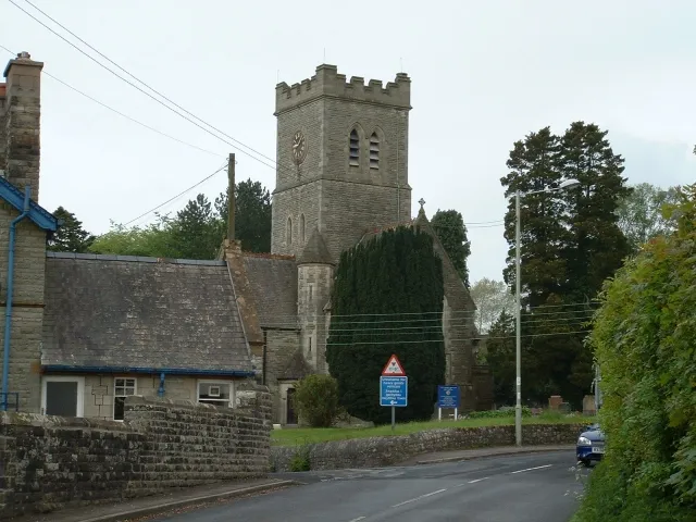 All Saints Pen-y-fai. Looking West towards the church.