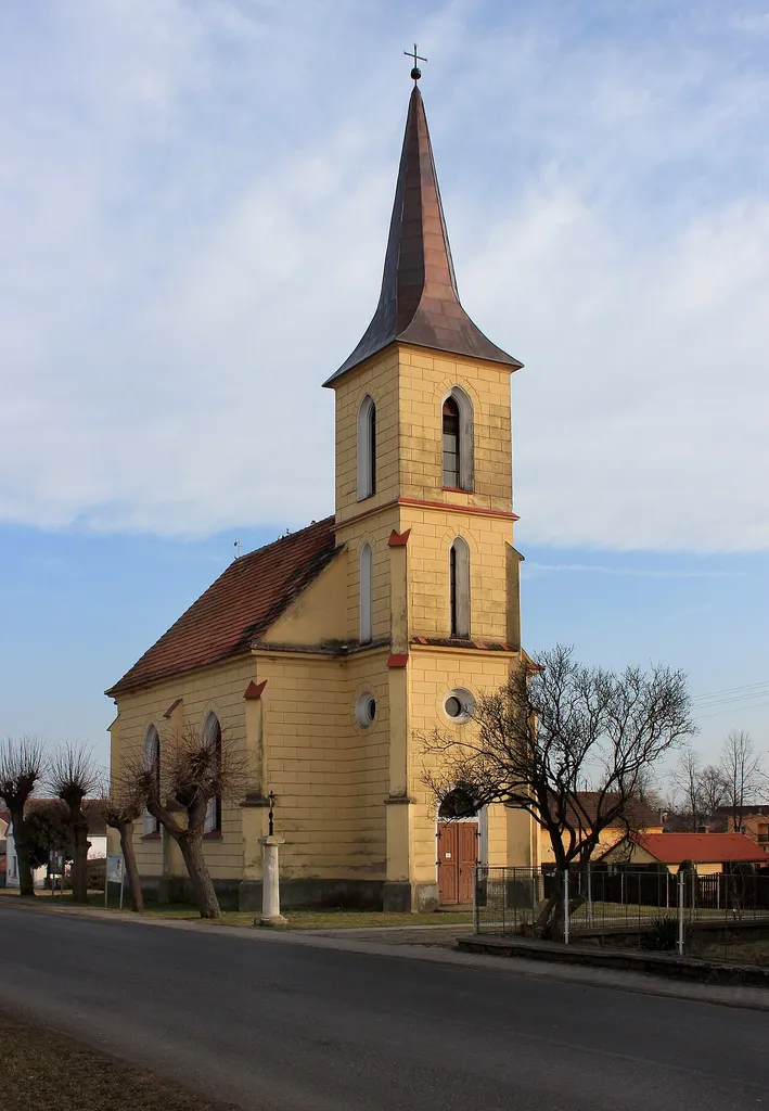Memorial column in Přehýšov, Czech Republic.